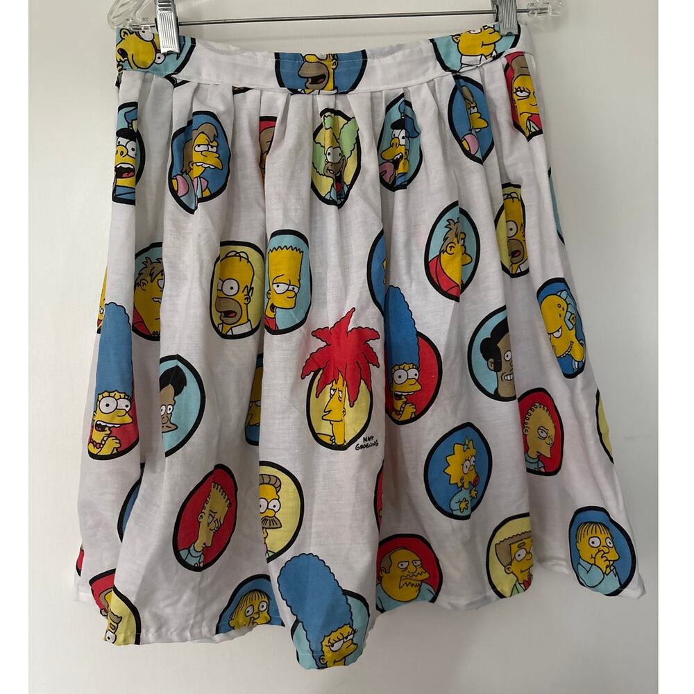 Simpsons Handmade Cotton Mini Skirt 30" Waist Bart Homer Marge Simpson